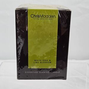 Chris Madden Signature Scented Candle White Teak & Lime Blossom JcPenny New